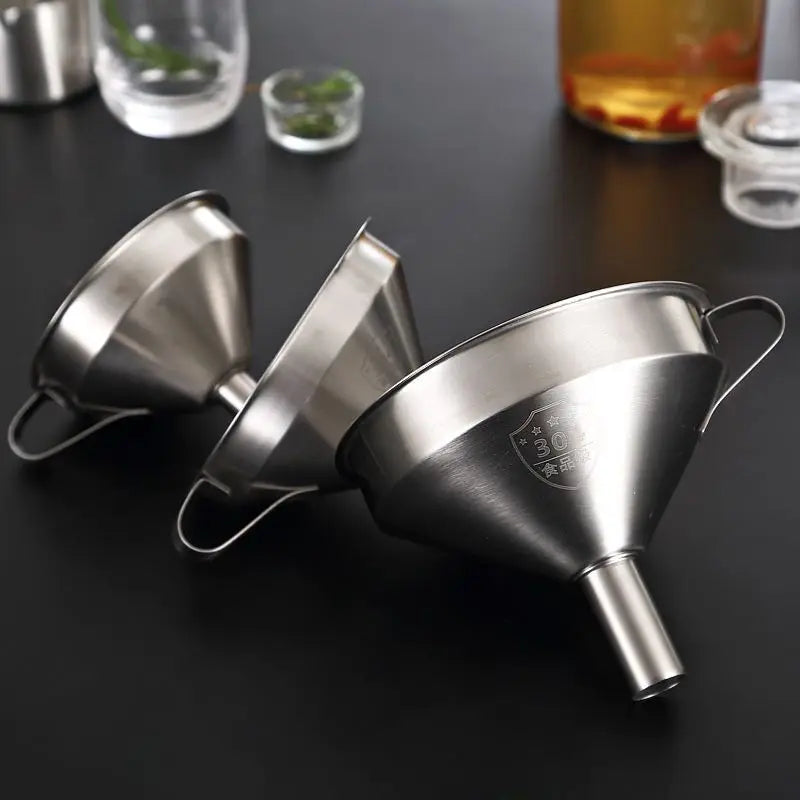 304 Stainless Steel Funnel Metal Wide Mouth Funnel