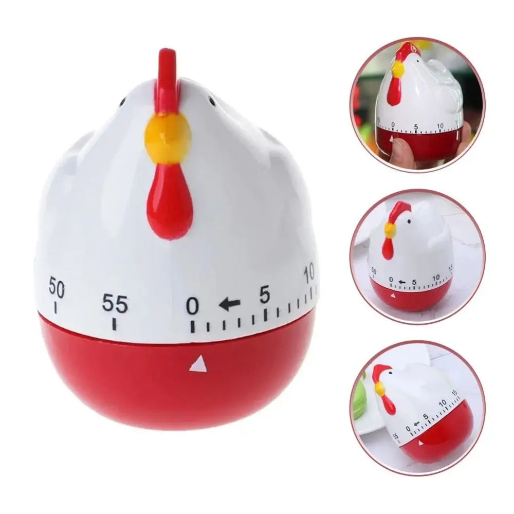 Plastic Chicken Timer White 60 Minutes Cooking Timer