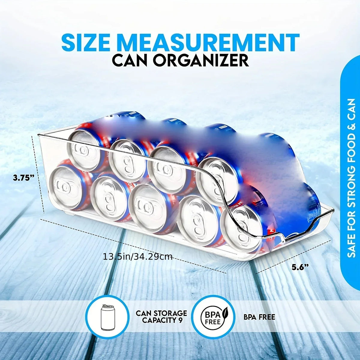 Refrigerator Organizer Bins Soda Cans Dispenser Bins Can