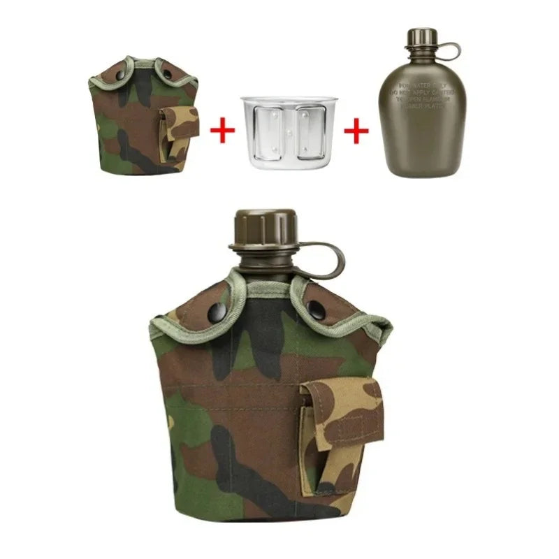 Outdoor Camouflage Water Kettle Military Training Outdoor Camping
