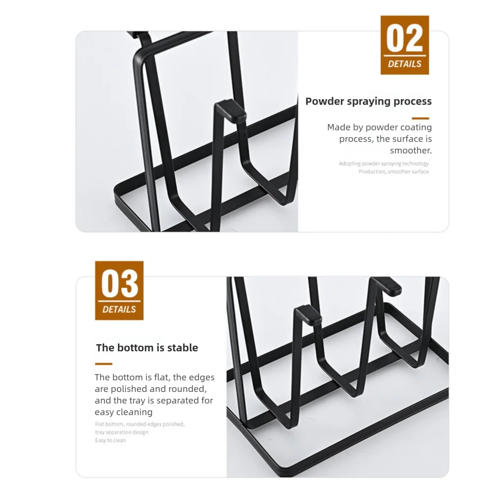 1pcs Cup Glass Drying Rack Non-Slip Cup Organizer