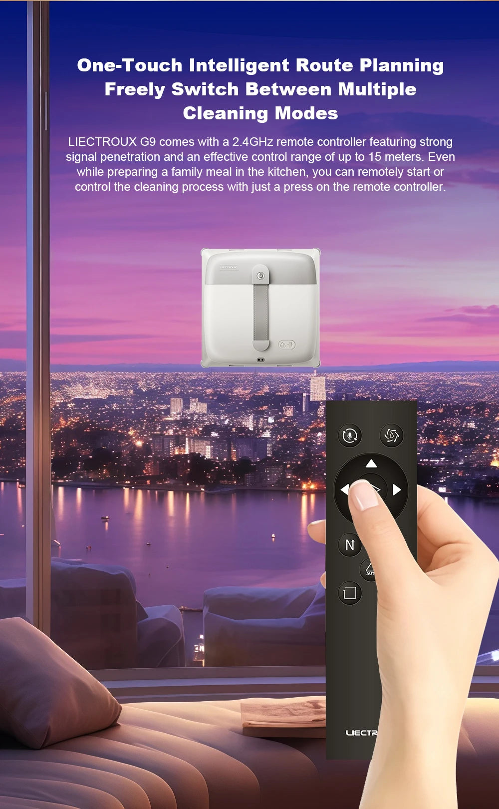 Window Cleaning Robot Liectroux G9 Vibrating Bionic Arms