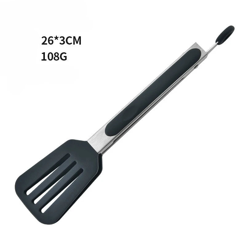 Cooking Non-Stick Tongs Stainless Steel Handle Utensil Pizza