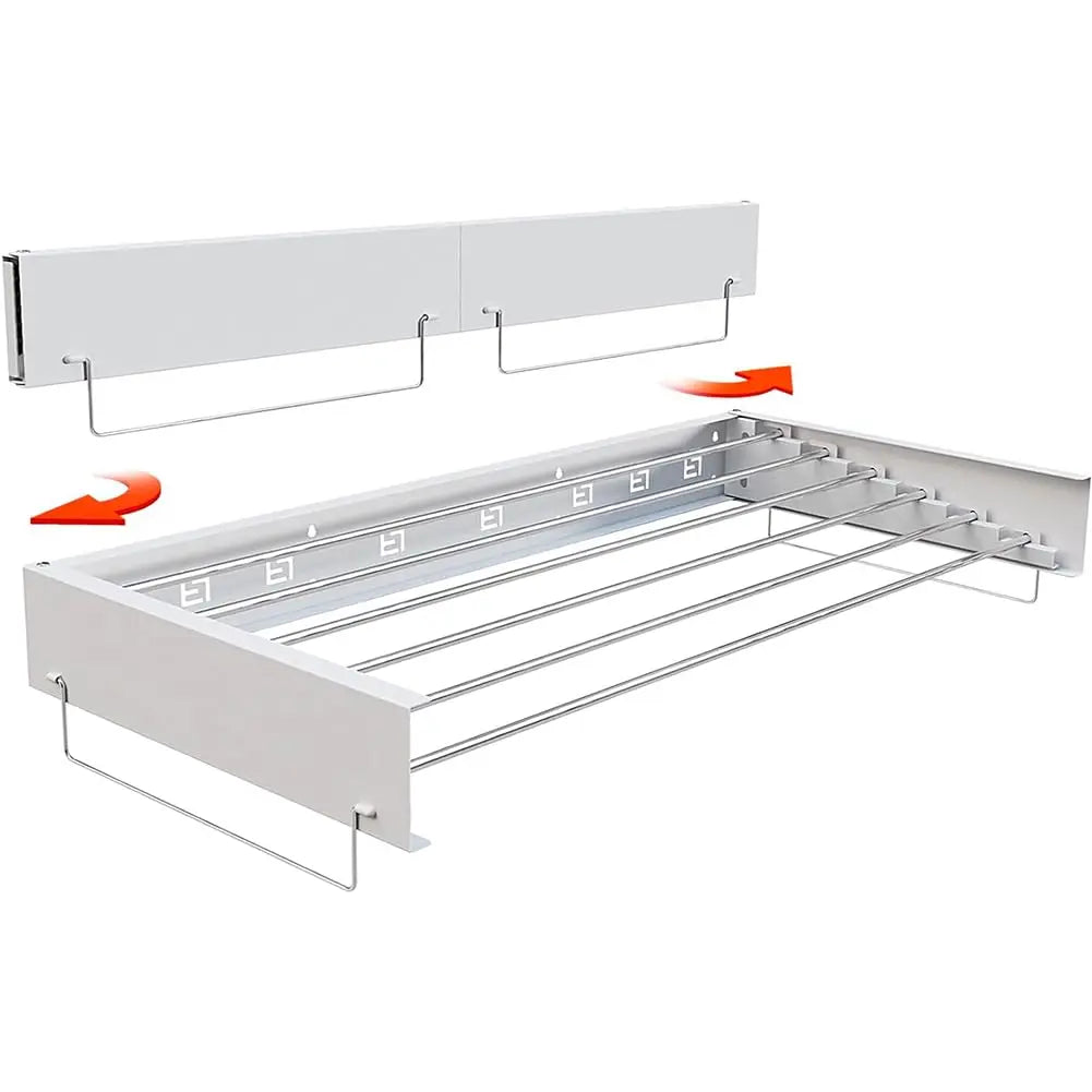 Wall Mounted Folding Clothes Drying Rack 5/6 Collapsible