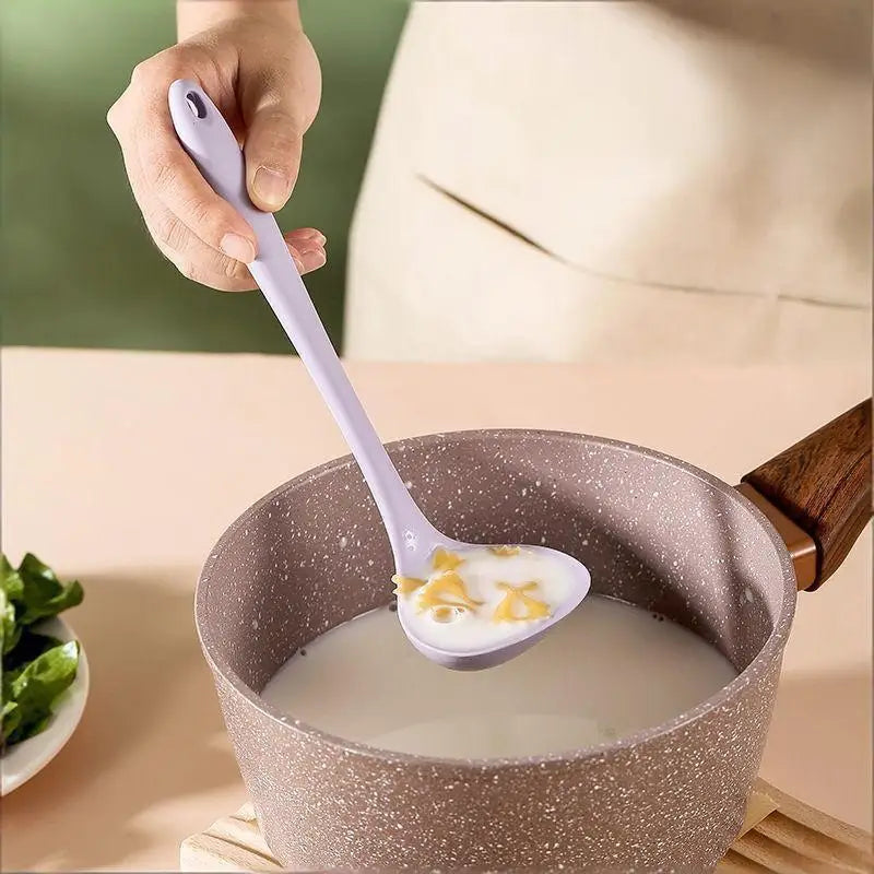 Long Handle Silicone Soup Spoon Large Ramen Noodles