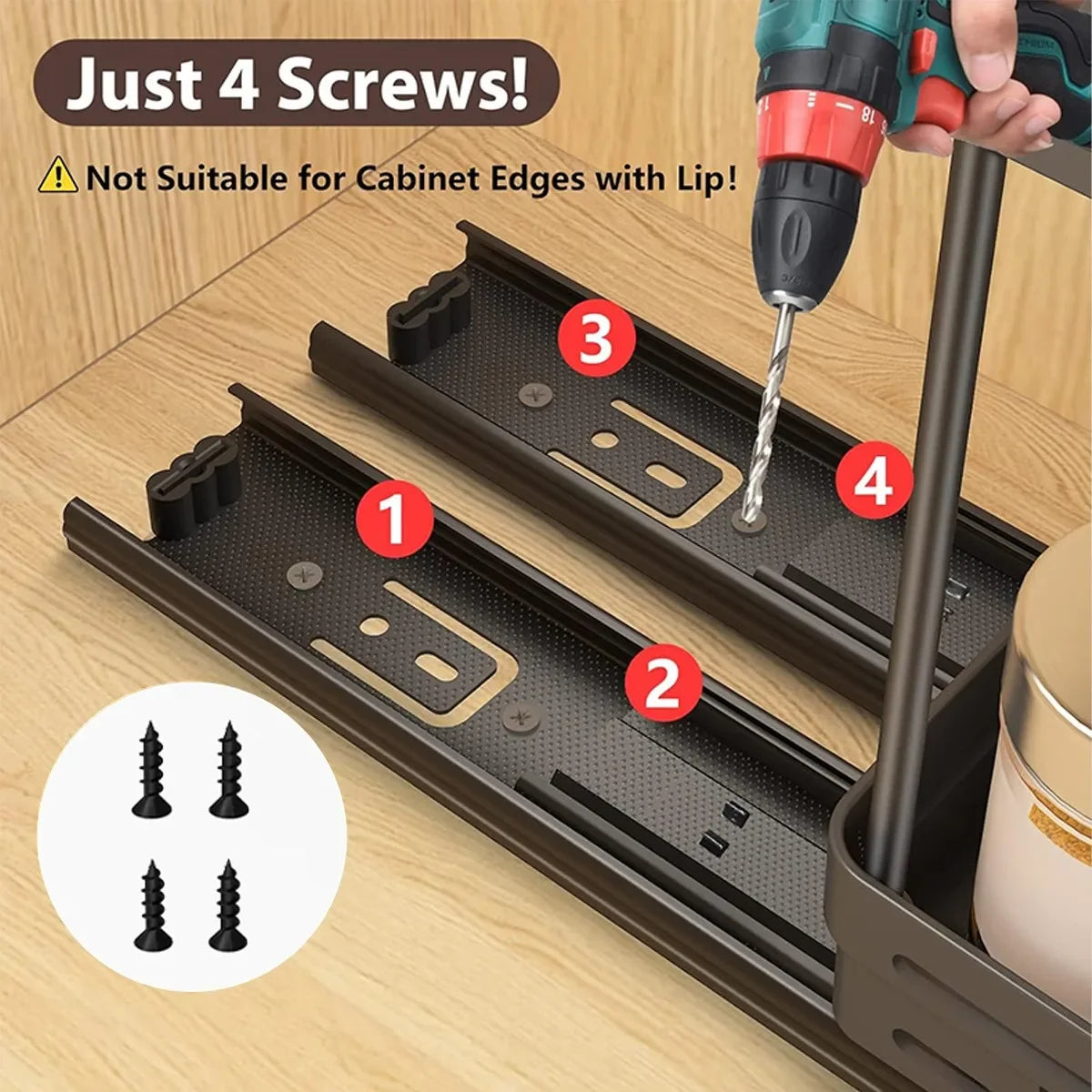 1/2pcs Double Layer Plastic Storage Rack Large Capacity