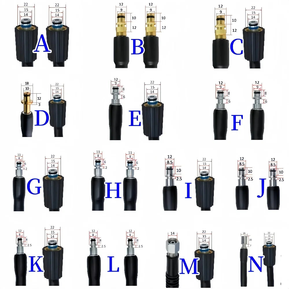 5-50m High Pressure Washer Hose Pipe Cord Car