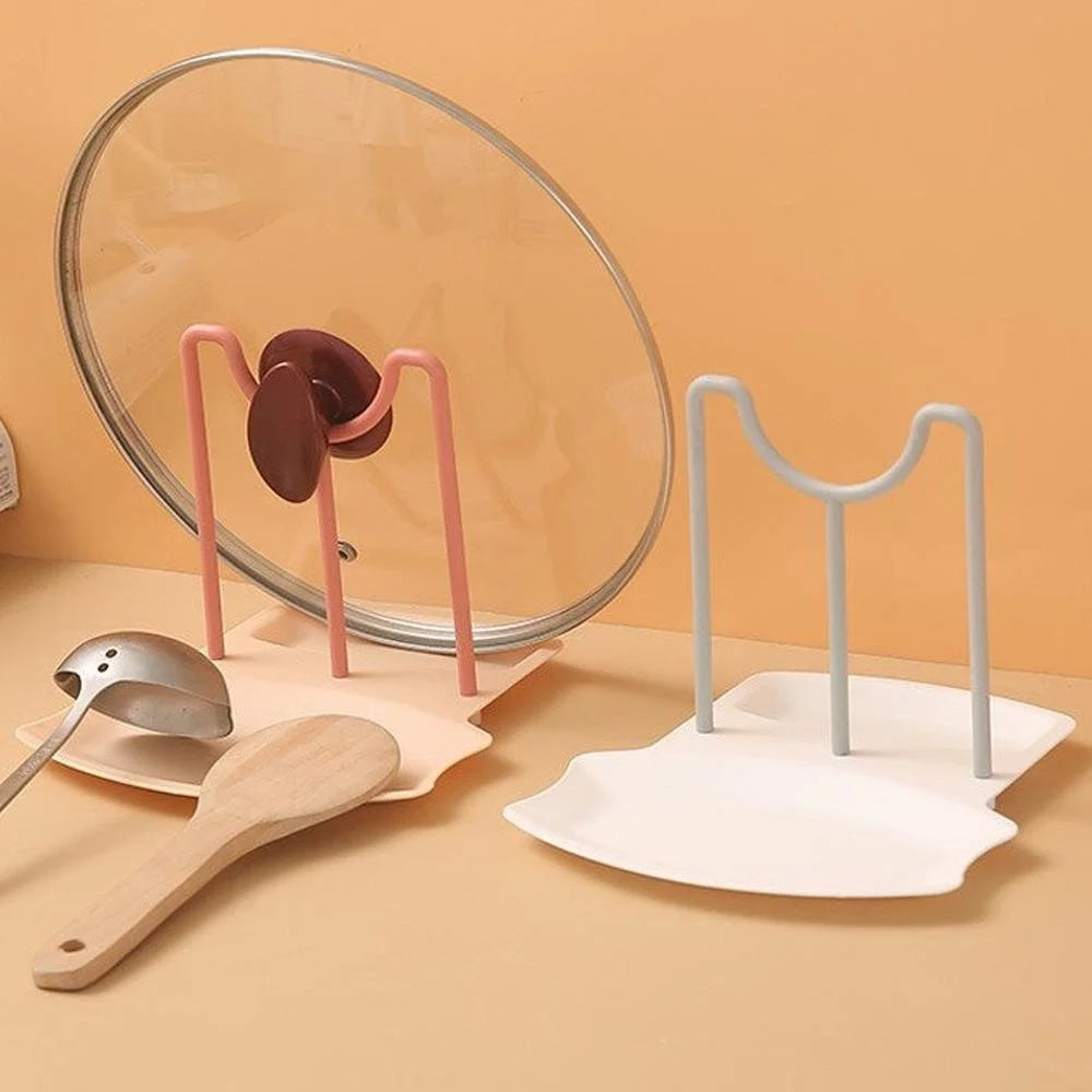Organizer Spatula Pot Lid Rack Shelf Plastic Spoon