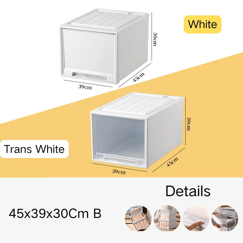 Stacking Storage Drawer Boxes Large Capacity Wardrobe Drawer