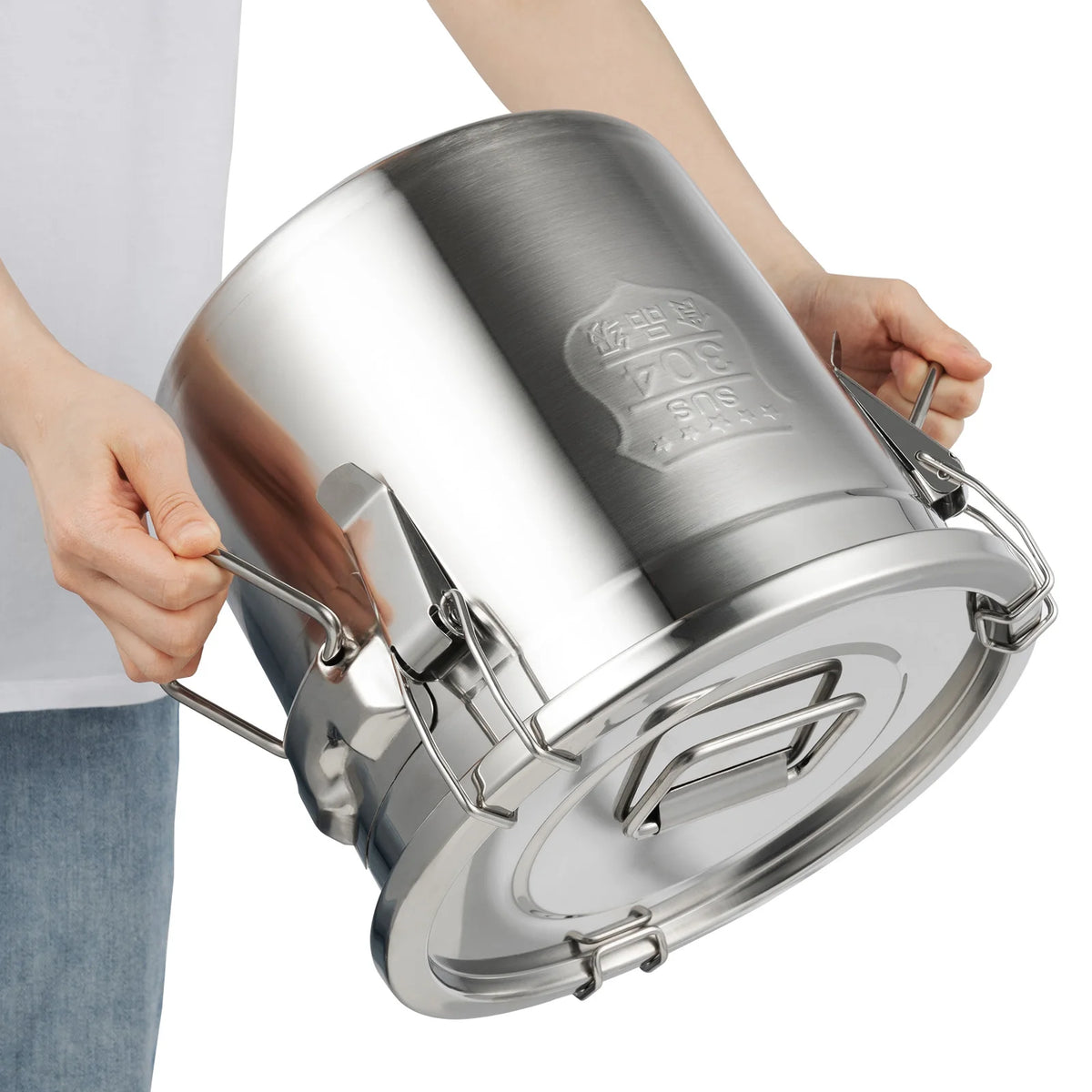 Bymaocar 12l 304 Stainless Steel Cereal Container Metal