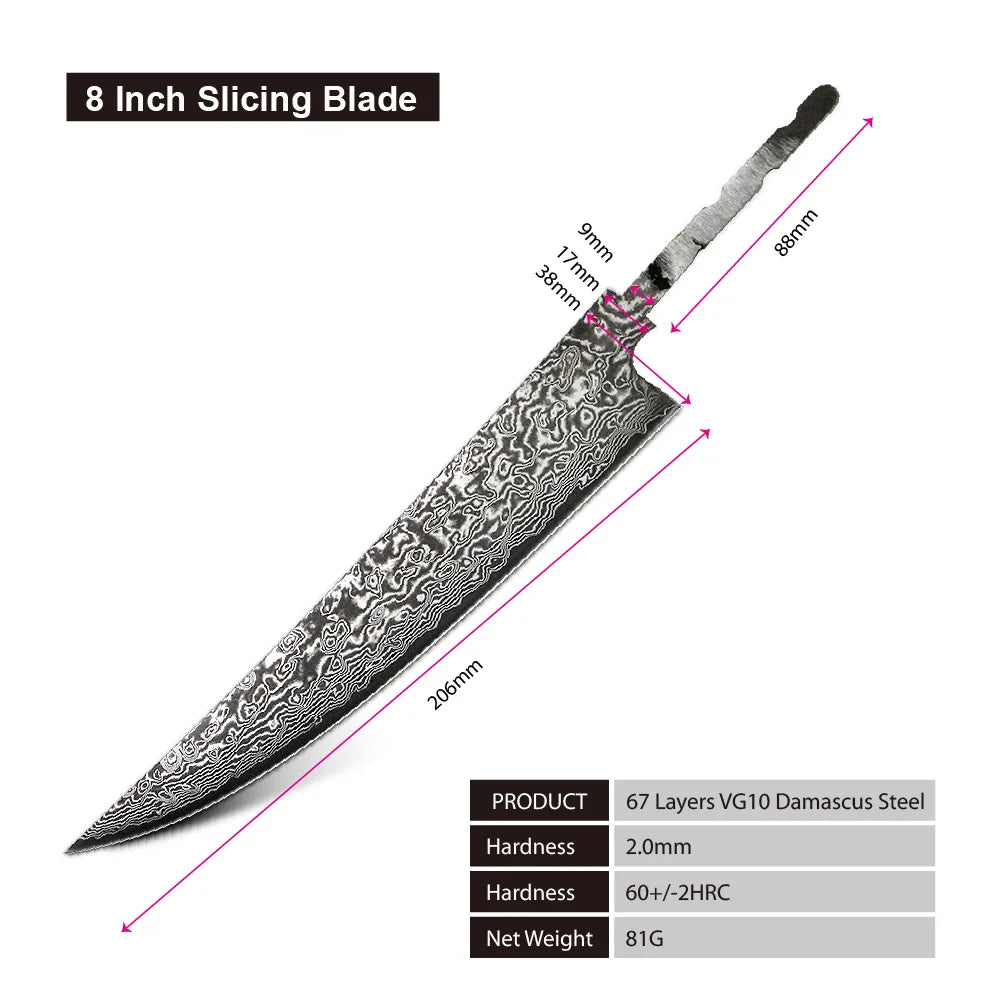 Amber Knife High Quality Blade Japanese Damascus Steel