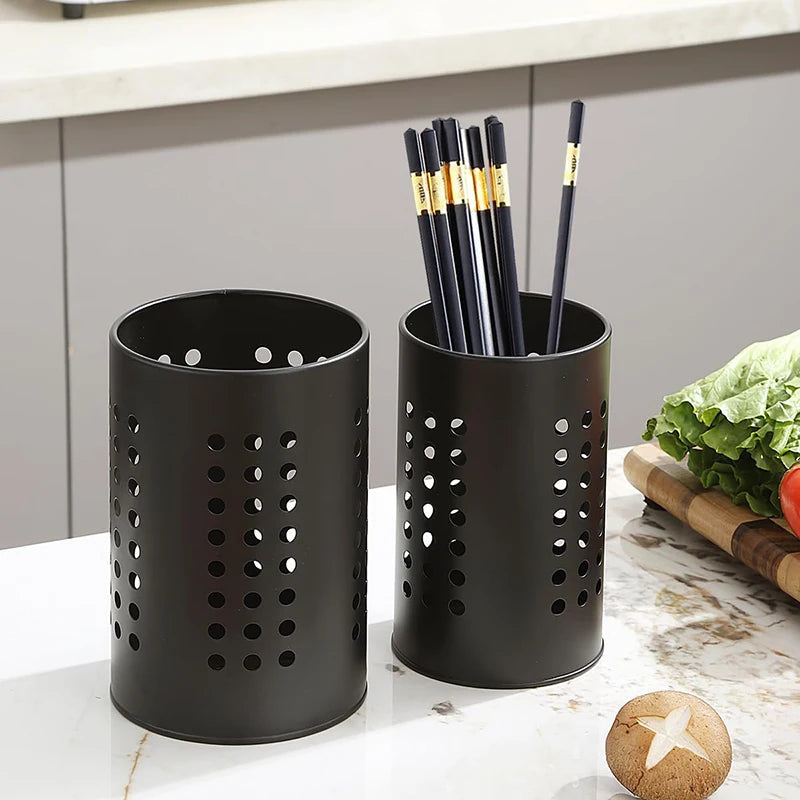 2pcs Stainless Steel Cutlery Holder Utensil Organizer Cooking