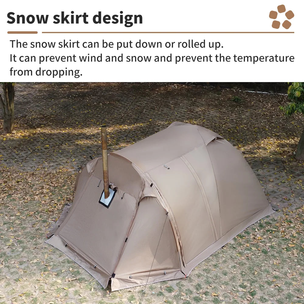 Fireproof Person Winter Tent Waterproof Tunnel Dome Tent
