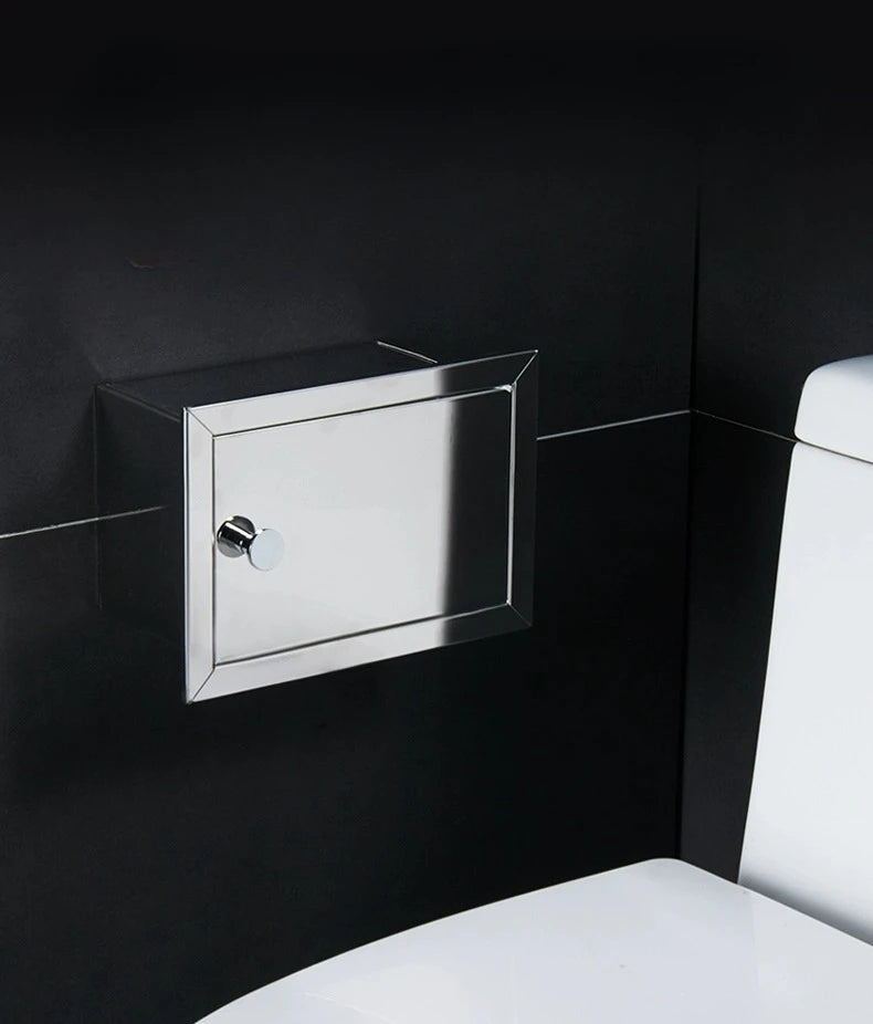 Recessed Matte Black Recessed Toilet Paper Roll Holder