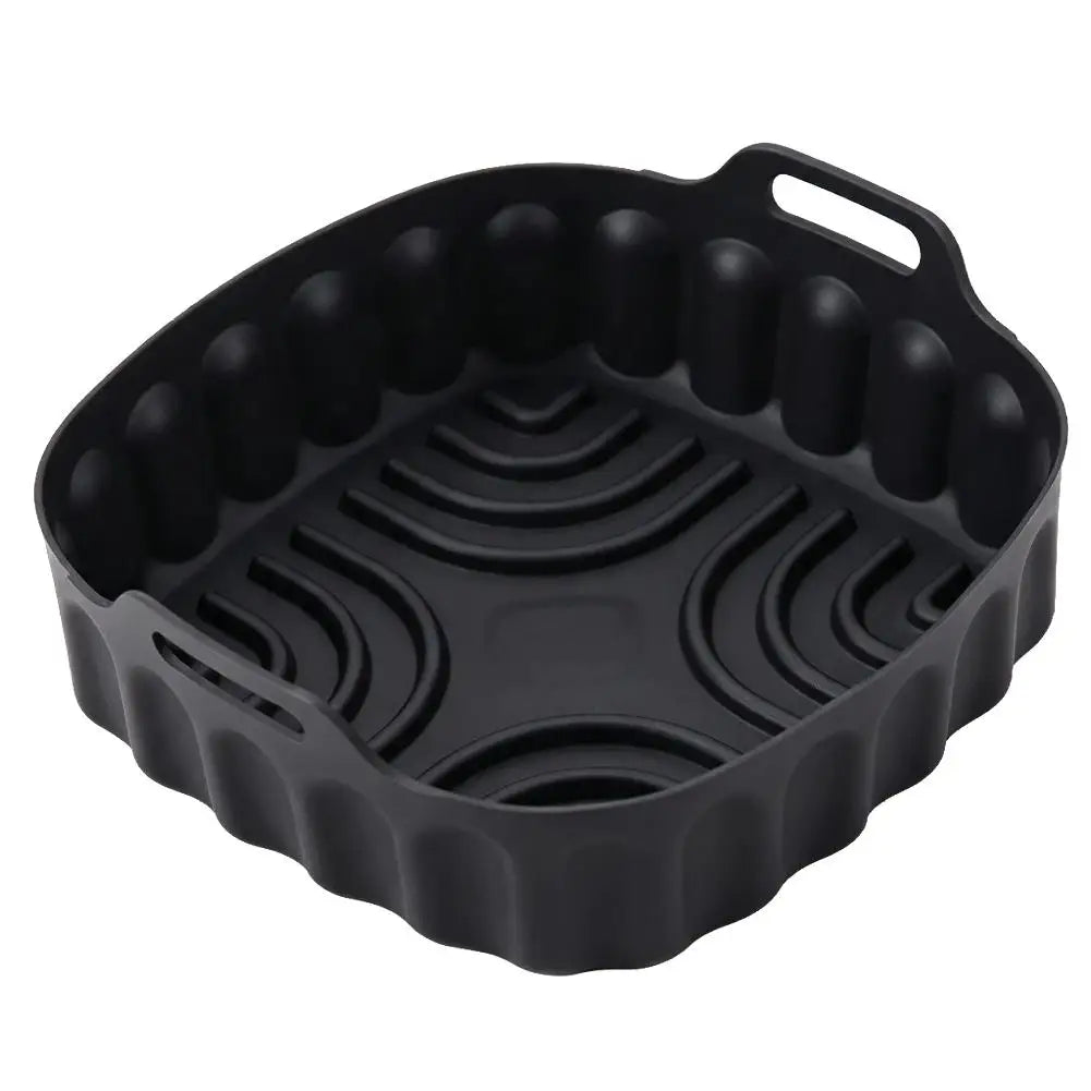 25cm Square Air Fryer Silicone Liner Cream Reusable