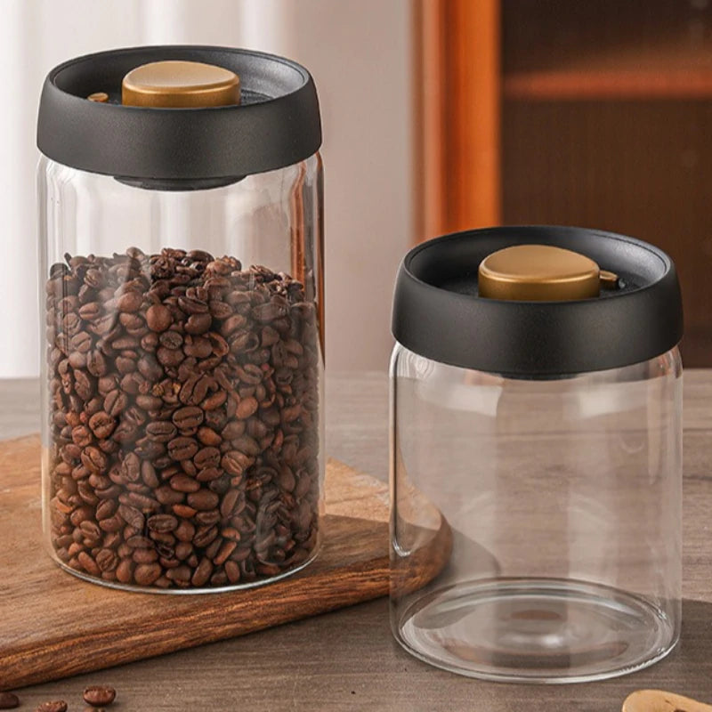 Vacuum Coffee Bean Storage Bottle Sealed Jar Grain
