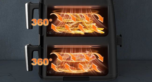 Topstrong 11l Dual Basket Air Fryer 2500w Presets