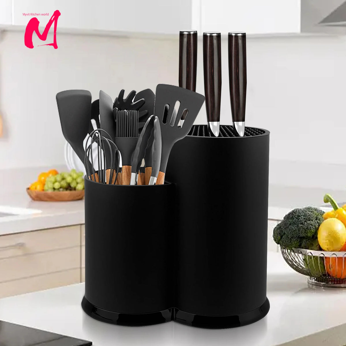 Knife Holder Multi-Function Utensil Stand Knife Block Pp