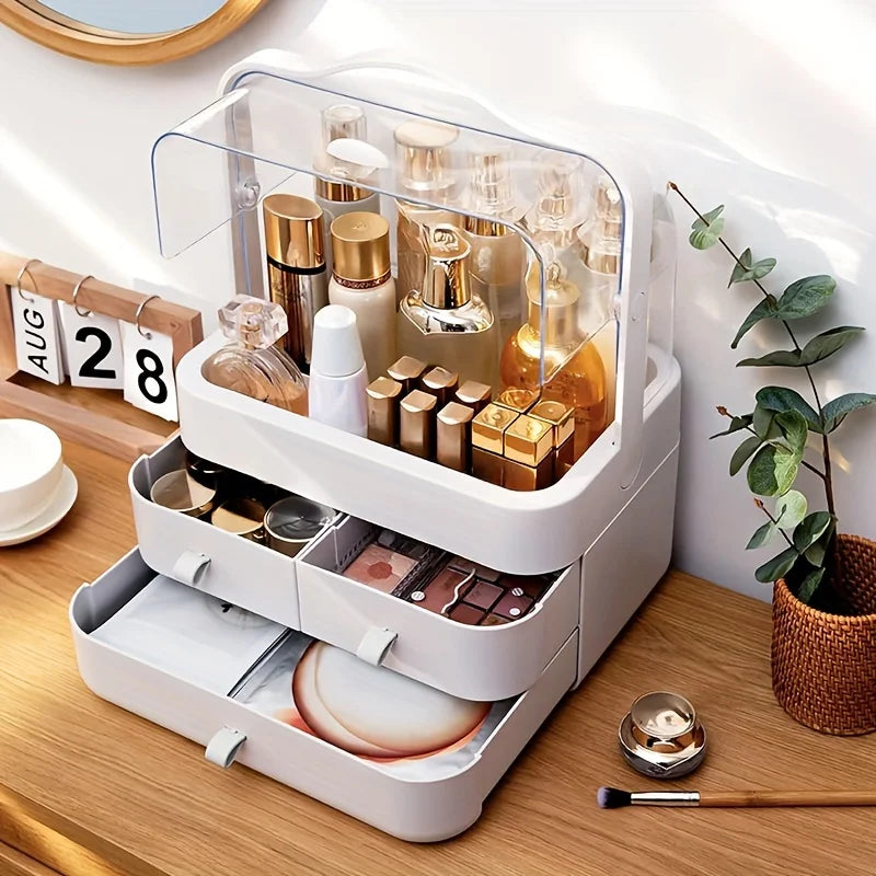 Cosmetic Organizer Countertop Organizer Dresser Lid Drawer