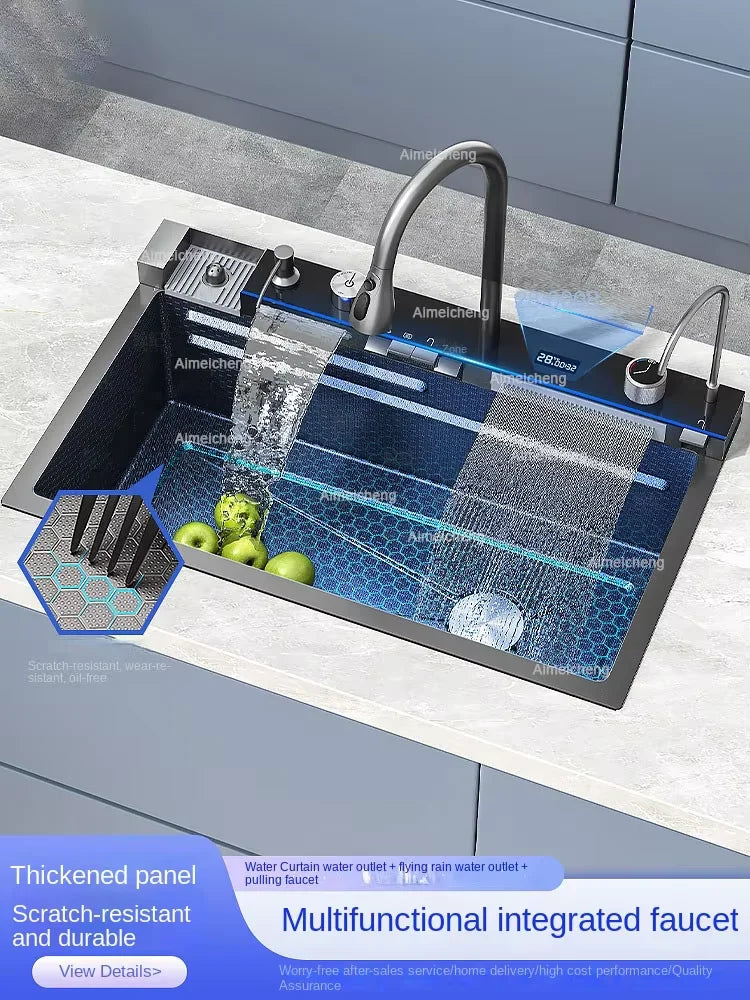 Integrated Waterfall Sink Honeycomb Technology Large Digitial