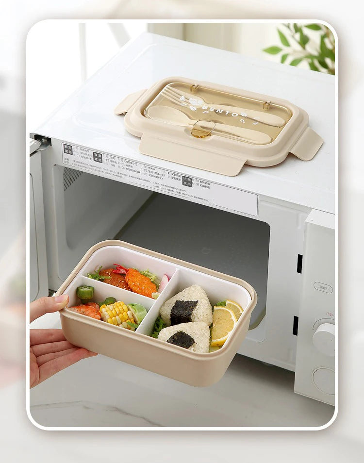 Lunch Box Children School Office Bento Box Compartment