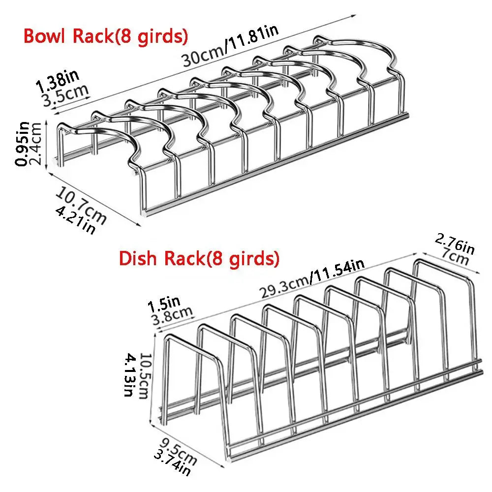 Multipurpose Dish Drying Rack Stainless Steel Rust-Proof Bowl