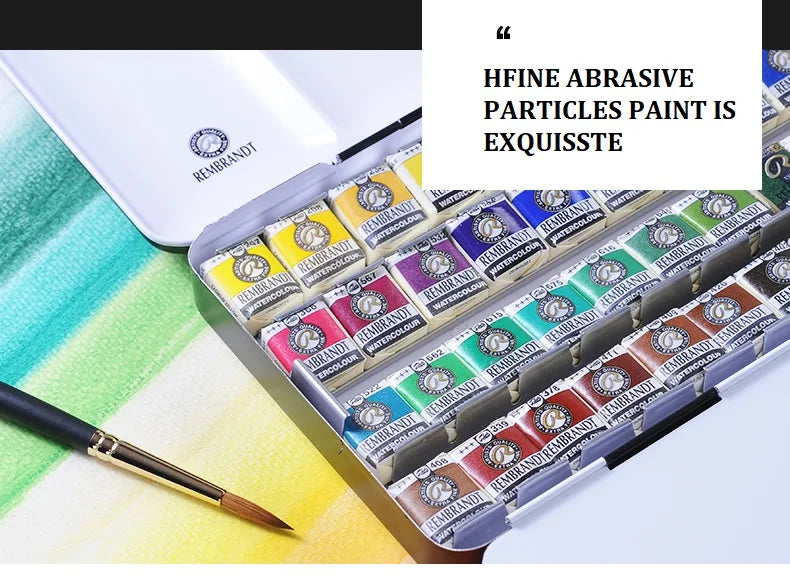 Rembrandt Artist Solid Watercolor Paint 48/36/24/12 Color Half