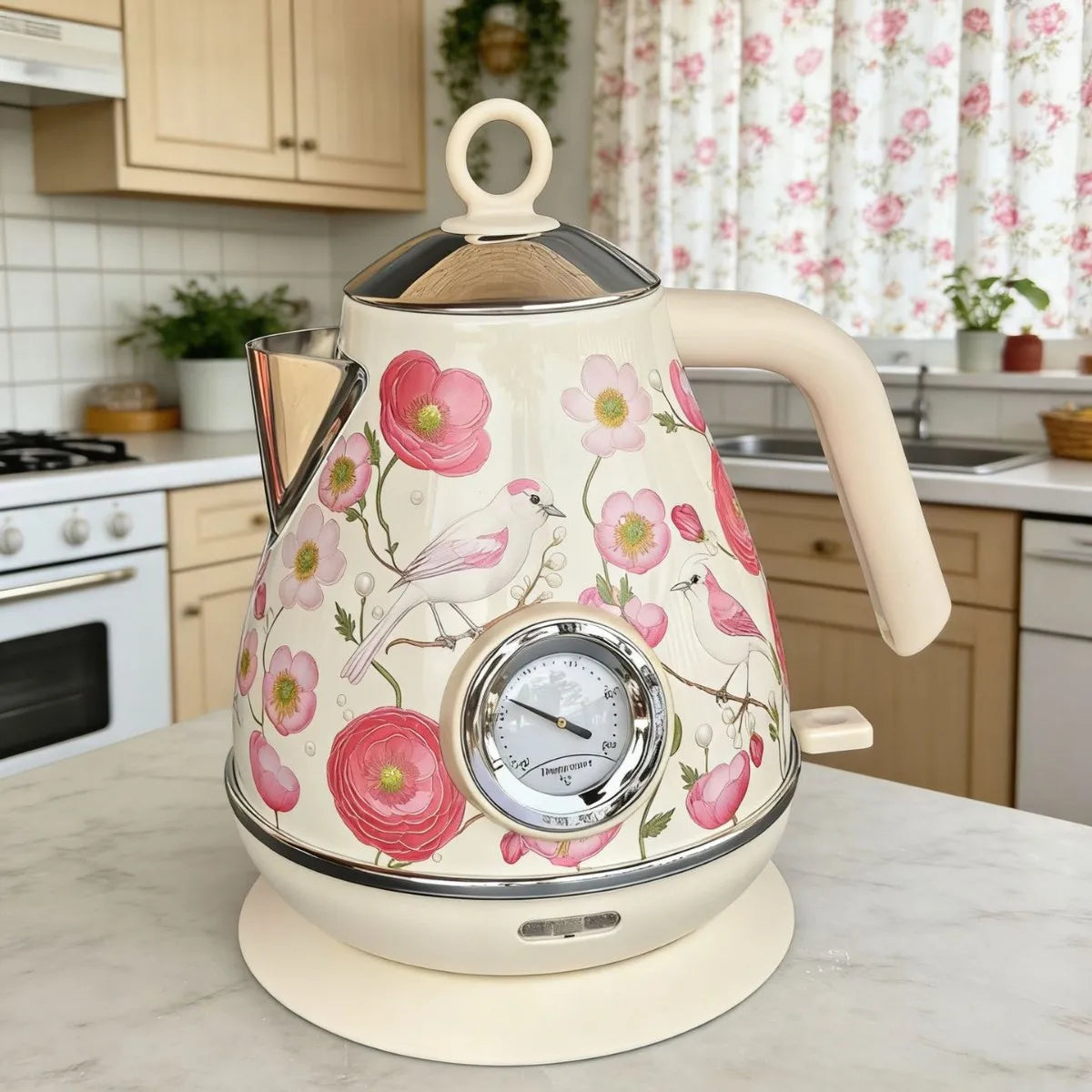7l Retro Paint Electrc Kettle Temperature Display Boiling