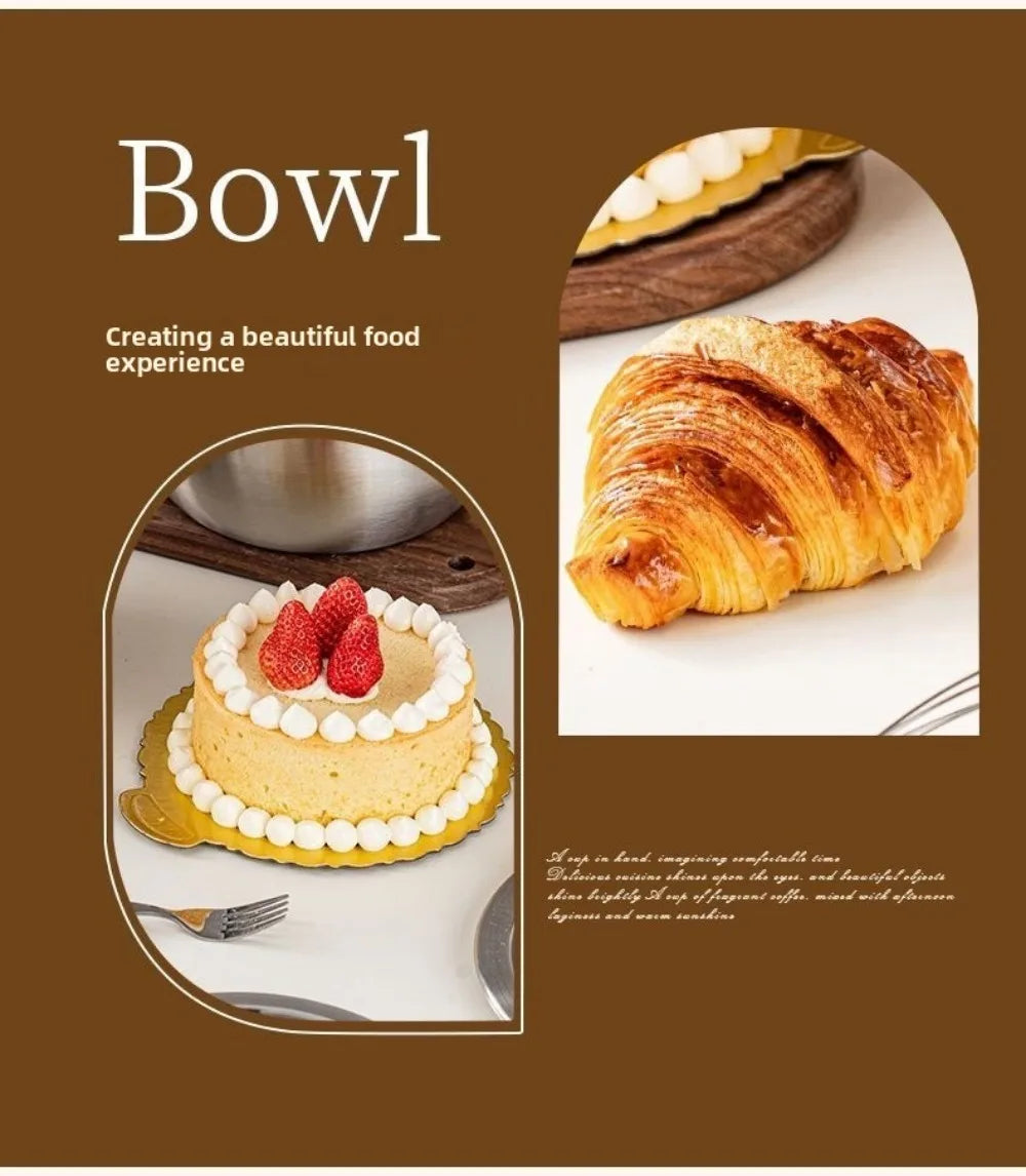 Deep Design Stainless Steel Mixing Bowl Cooking Baking