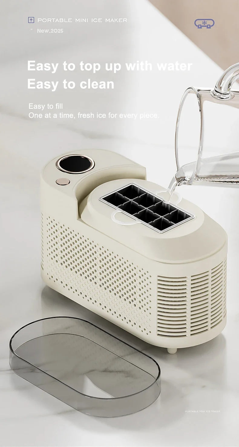 Desktop Mini Ice Cubes Maker Machine Dormitory Camping