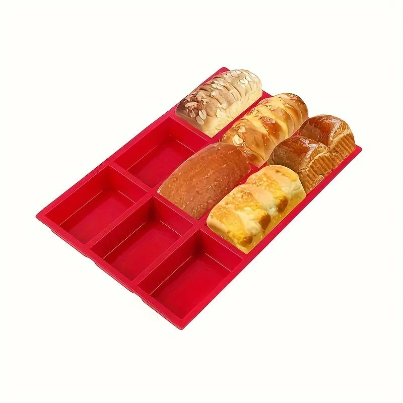 1pc 9-Cavity Silicone Mini Loaf Pan Baking Cake