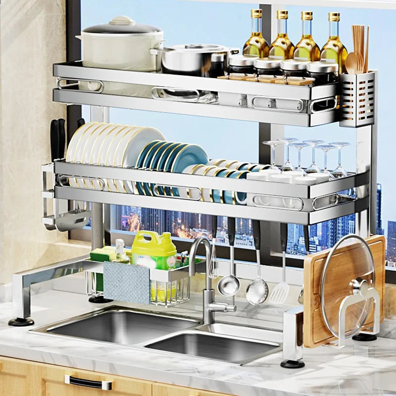 Storage Rack Countertop Sink Shelf Bowl Draining Rack
