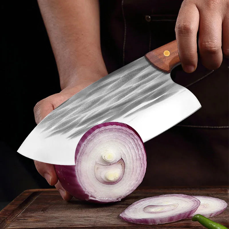 Knife Handmade Forged Chef Chopping Knife Stainless Steel