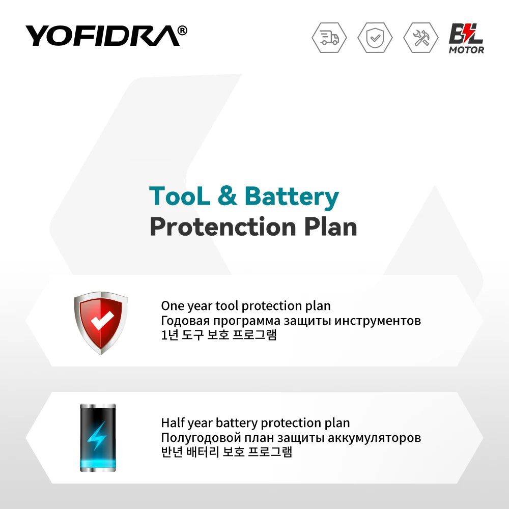 Yofidra 1800w Brushless Vacuum Cleaner 30kpa 5l Powerful