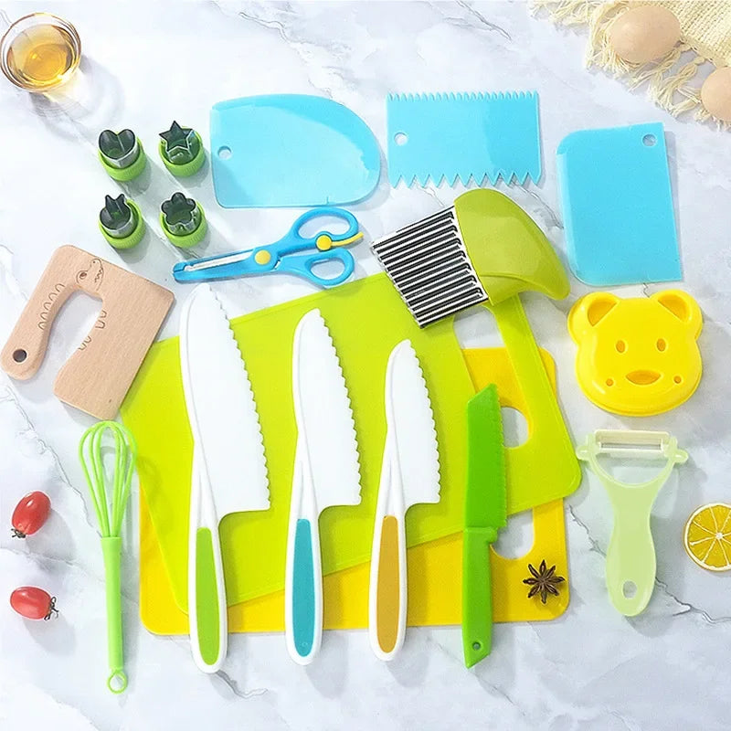 11/13/17pcs Kids Cooking Sets Real Cooking Montessori Toddlers