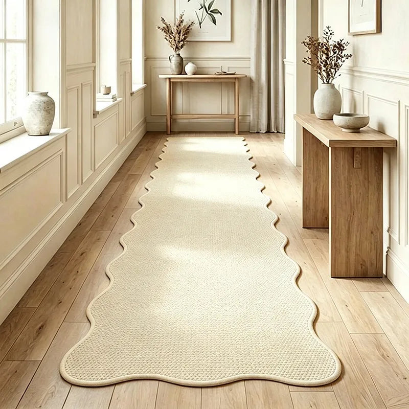 Solid Tone Faux Sisal Runner Rugs Decoration Long