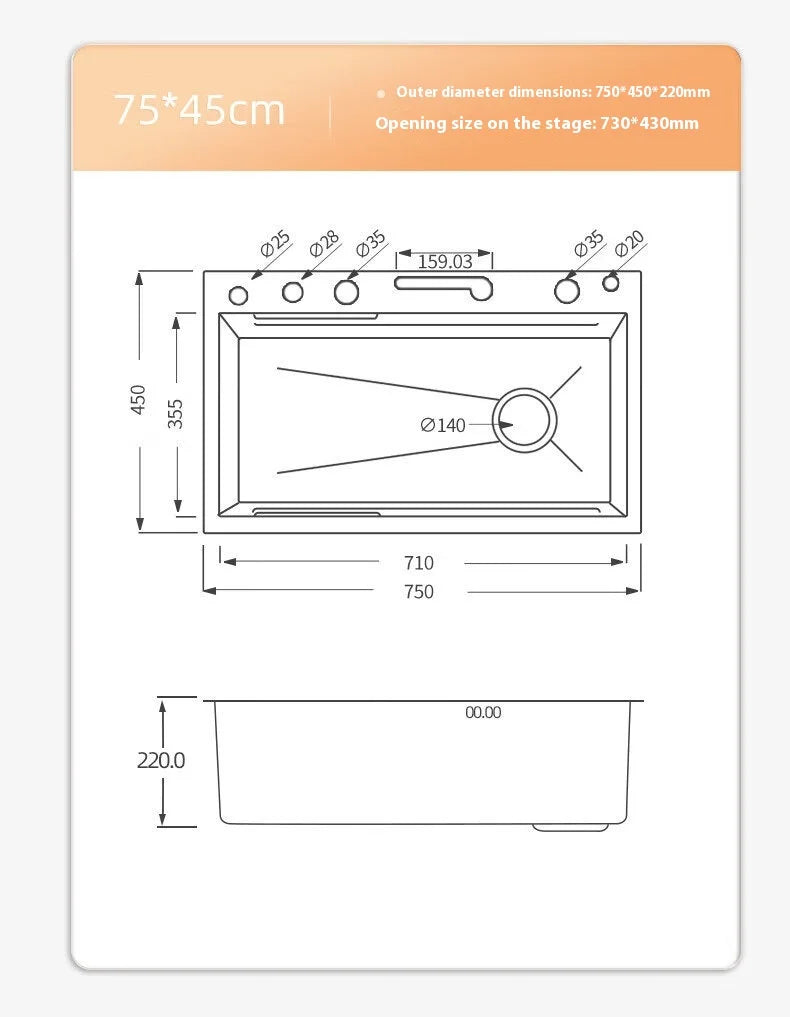 Silver Slot Stainless Steel Waterfall Sink Digital Display