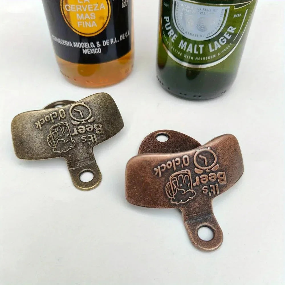 1pc It Beer Clock Bottle Opener Wall Mounted