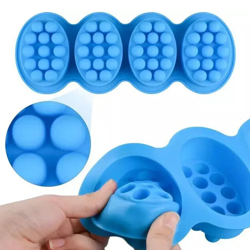 -Cavities Silicone Massage Soap Mold Oval Candy Making