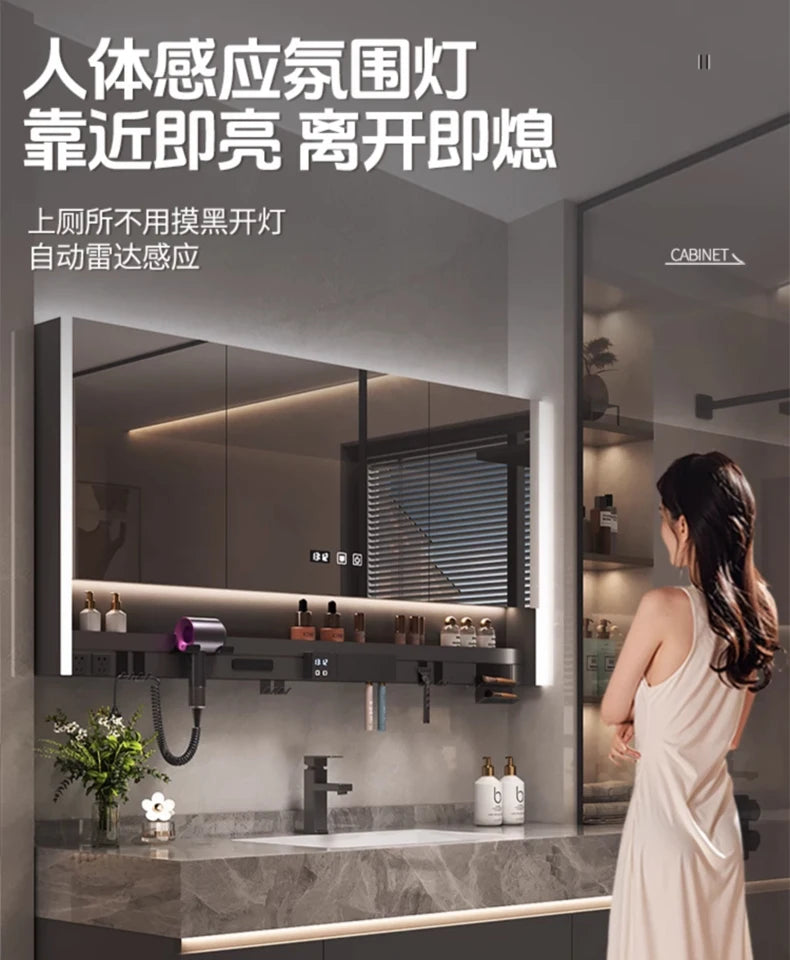 Paper Drawers Bathroom Cabinet Organizer Storage Mirror Toilet