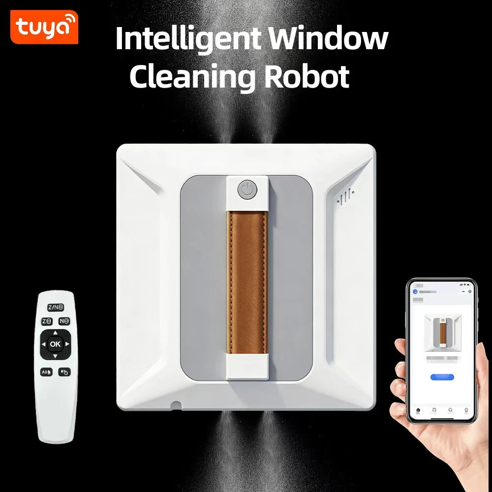 Brushless Motor Window Cleaning Robot 3200pa Suction Water