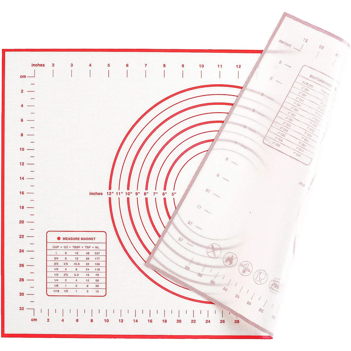 Lager Silicone Pastry Mat Rolling Dough Measurement Thick
