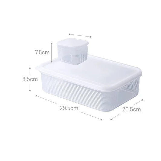 Food Storage Container Grids Vegetable Fruit Fresh-Keeping Box