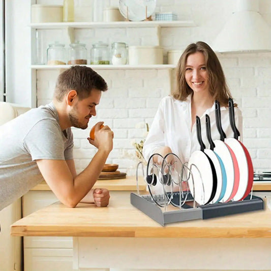 Expandable Pans Organizer Rack Cabinet Pan Rack Drawer