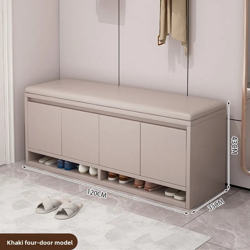 Shoe Storage Bench Cushion Seat Entryway Shoe Cabinet
