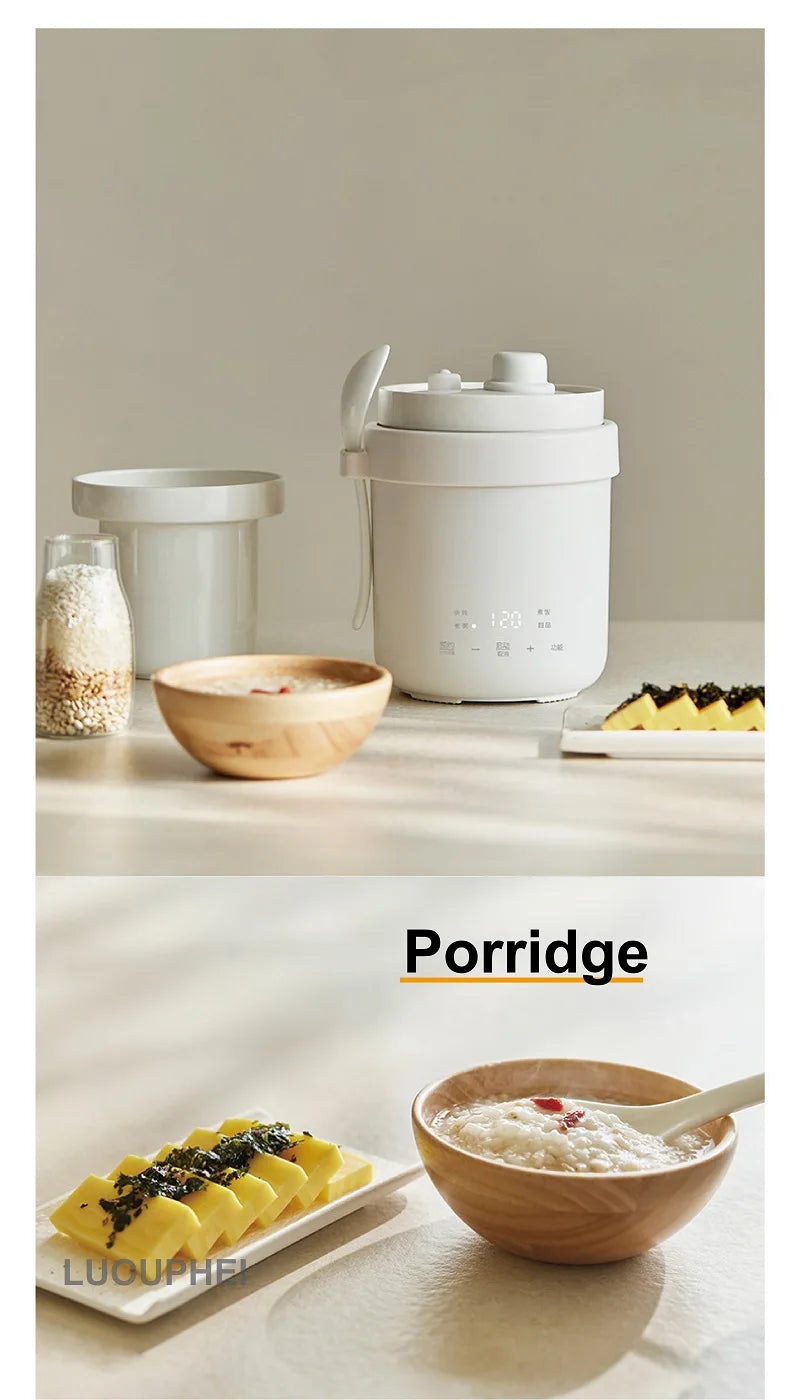 600ml Rice Cooker Multi-Function Ceramic Non-Stick Fast Electric