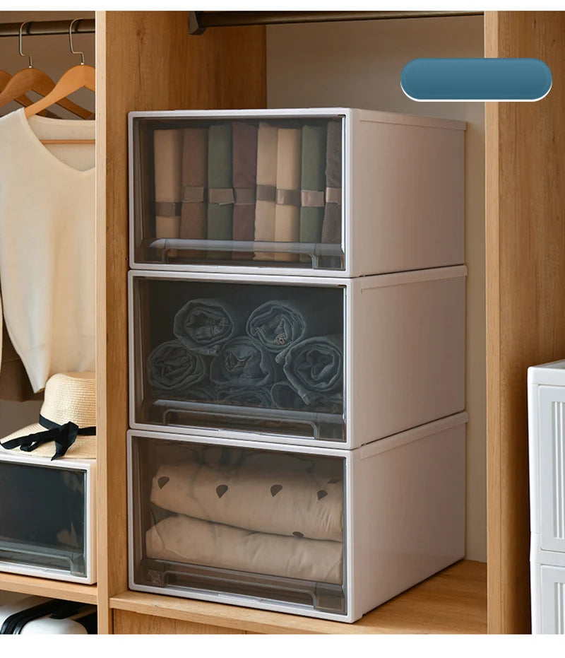 Large Closet Storage Drawer Box Plastic Drawer Clothes