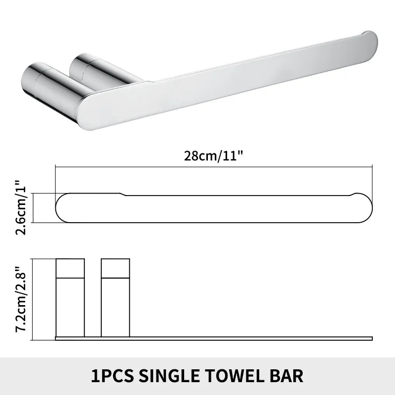Oval Bathroom Wall Mounted Towel Rack Paper Holder