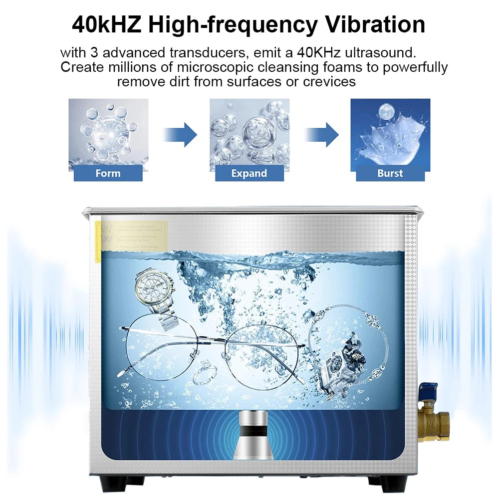 Ultrasonic Cleaner Heater Ultrasound Cleaning Machine Jewelry