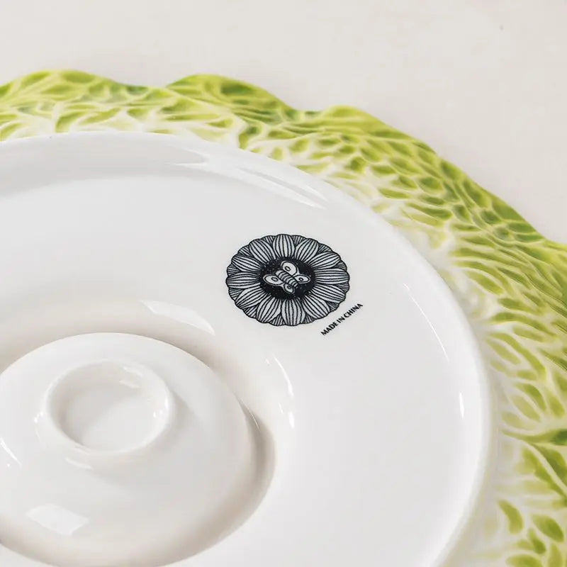 Dumpling Plate Vinegar Dish Ceramic Vegetable Plate Butterfly